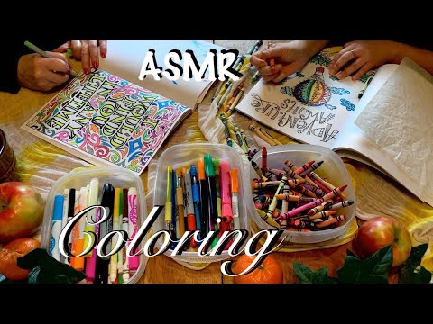 ASMR REQUEST/Markers and Crayons/Coloring (No talking) Very relaxing