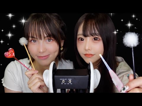 ASMR Twin Ear Cleaning with Japanese Idol Hinako-chan! 👯 3Dio