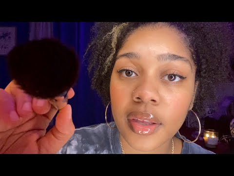 ASMR- Fast and Aggressive Stippling You 😴💓 (MOUTH SOUNDS, FACE BRUSHING, WORD REPETITION, CLOSE UP)✨