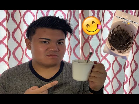 ASMR Making and Eating Oreo Mug Cake (No Talking)