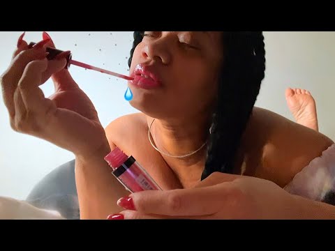 ASMR For People Who Like It Slow & Romantic 💘Lipgloss Layered Inaudible￼ Mouth Sounds