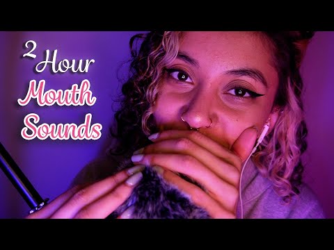 [2 HOURS] Wet Mouth Sounds & Inaudible Whispers (perfect background asmr) ~ ASMR