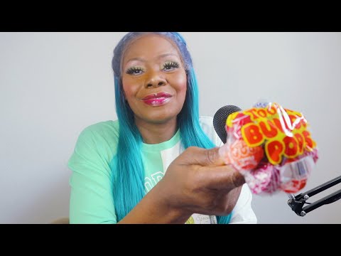 Tootsie Bunch Pops ASMR EATING SOUNDS CHERRY