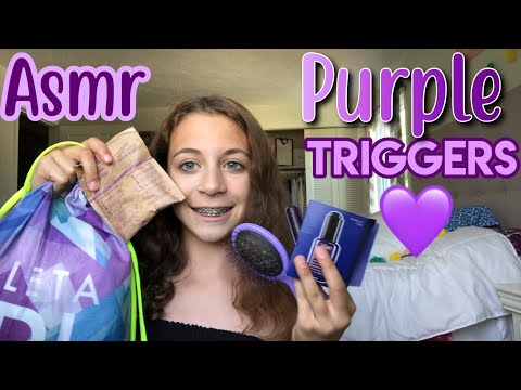 ASMR Purple Triggers💜| color trigger series