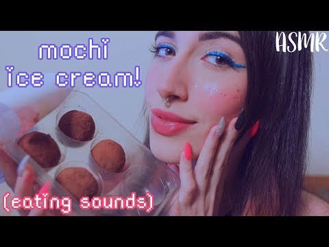 ASMR ♡ COMENDO MOCHI ICE CREAM~ EATING SOUNDS!! (◕ᱛ ◕✿)