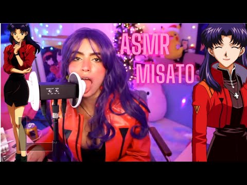 ASMR MISATO EVANGELION COSPLAY | Mouth & Heartbeat Sounds 👅 ♥️
