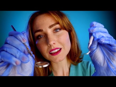 ASMR - A relaxing visit to the dentist (checkup and teeth whitening)
