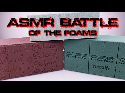 ASMR Floral Foam Block Battle Crushing - Satisfying Floral Foam ASMR