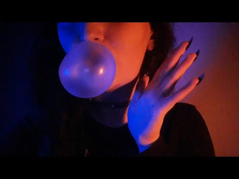 ASMR 🌌Chewing gum~ bubble blowing ~mouth sound (funny moment🤭)