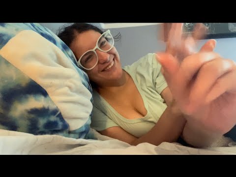Asmr In Bed 🛌 (Fabric scratching, Hand movement, Mouth sounds, Inaudible whispers)