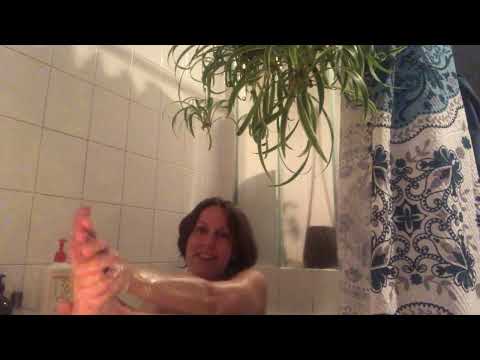 ASMR hot bath water wash FEET chit chat