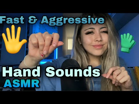 ASMR || Fast&Aggressive HAND SOUNDS & Visuals 🖐😴 (with & without gloves)