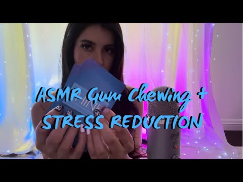 ASMR Gum Chewing - Trying to Reduce Your Stress with CBT Cards (Whispered)