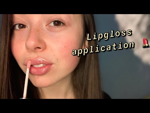 ASMR LIPGLOSS APPLICATION + MOUTH SOUNDS + TRIGGER WORDS