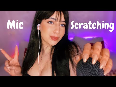ASMR | Fast & Aggressive Mic Scratching  , Gripping , Hand Sounds