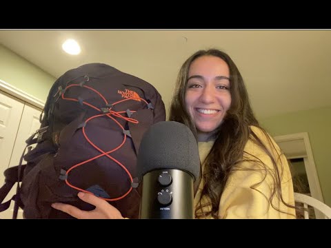 ASMR - WHAT IS IN MY SENIOR YEAR OF COLLEGE BACKPACK?