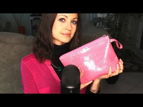[ASMR] What's In My Makeup Bag ~ Rummage ~ Tapping ~ Whispering