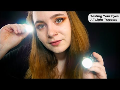 (Light Trigger Tests Only!) ASMR Exam 🔦 Direct/Consensual, Focus, Tracking [9 Tests, 4 Intensities]