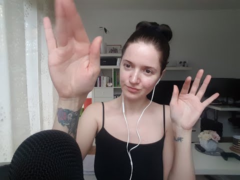 ASMR PURE hands sounds + movements with mouth sounds + whispering  - repetition, tongue clicking