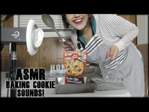 Asmr  Eating ~Baking Chocolate Chip Cookies Eating Sounds ♡ Tapping Sounds, Whispering ♡ 3DIO ♡