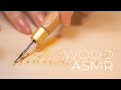ASMR Addictive Wood Carving, Tapping and Scratching Sounds (No Talking)