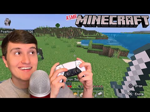 ASMR Minecraft Relaxing Gameplay (whispering + keyboard sounds)