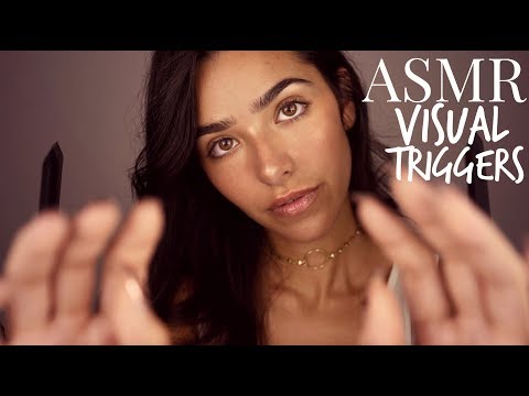 ASMR Visual Triggers for Sleep (Face touching, Face Brushing, Hand movements, Light, Cottons..)