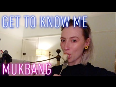 ASMR Relaxing Eating Sounds | Whispered Chit Chat Get To Know Me!