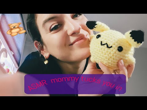 ASMR | mommy comes home and tucks you in