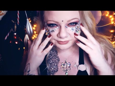 ASMR Happy New Year 🎉🎊🎆🎇✨🥂🍾 Mouth sounds| Rhinestone 💎 chest and face tapping (soft spoken)