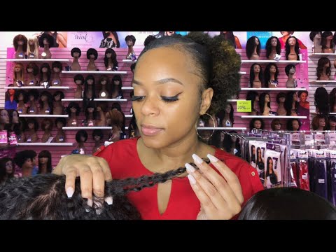 ASMR | 💁‍♀️Hair Store/Beauty Supply Store Roleplay | Relaxed Afro Hair | 4A/4B/4C Hair