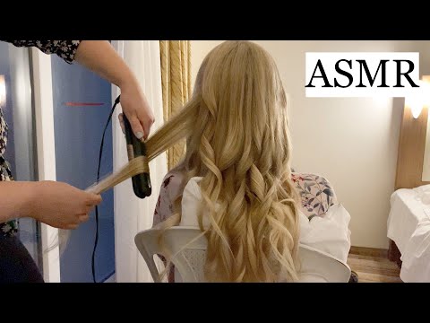 ASMR Hair Styling For a Night Out in Alanya 💃🏼 (hair curling/straightening, hair play, brushing)
