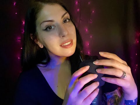 ASMR mic scratching and whispered positive affirmations