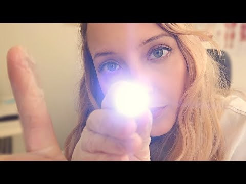 ASMR Doctor Check Up | featuring cranial nerve tests, gloves, a skin exam and a special intro :)