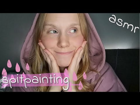 spitpainting some colors on your face🌷💜 asmr