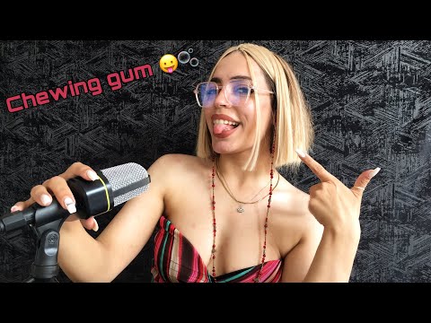 ASMR | Best 13 Min of Gum Chewing ( tapping glasses)