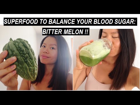 SUPERFOOD TO COMBAT DIABETES: BITTER MELON!! (Green Juice Recipe)