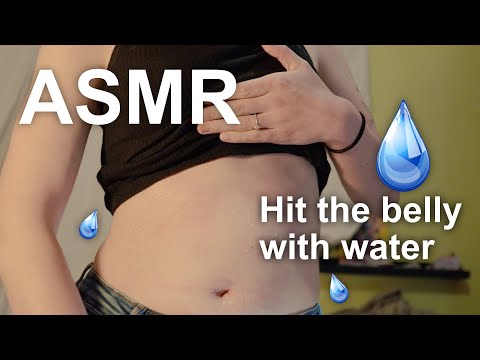 ASMR 4K Soothing Belly Tapping with Water Sounds for Deep Relaxation #asmr #asmrvisualtriggers