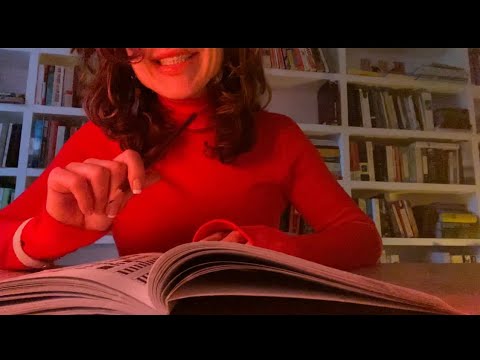 ASMR whispered word puzzle  in the library with writing sounds  Lo-fi