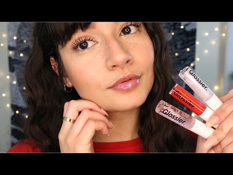 ASMR Lipgloss Application (Kisses, Mouth Sounds, Tapping)
