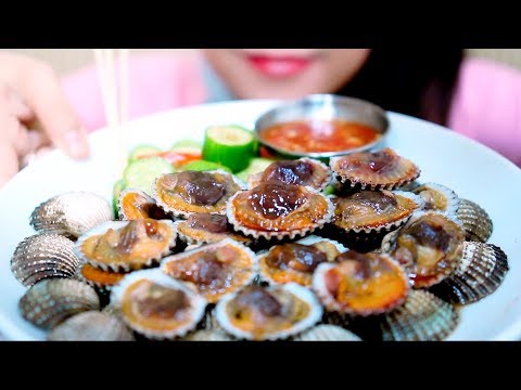 ASMR Red Clam x spicy sauce , EATING SOUND | LINH-ASMR