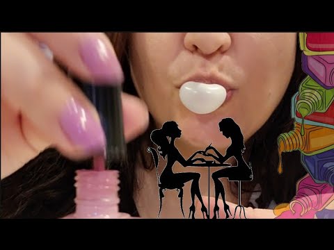 ASMR |Manicure Roleplay|Nail Tapping|Personal Attention|Soft Spoken|Gum Chewing
