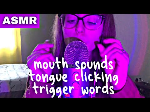 ASMR | Fast Clicky Mouth Sounds, Tongue Clicking, Finger Flutters, Trigger Words 💖