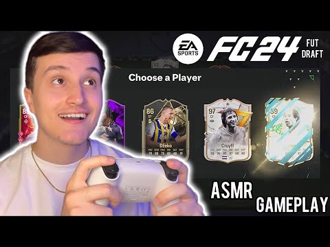 ASMR Gaming | EA FC 24 FUT Draft ⚽️🎮 (gum chewing + controller sounds)