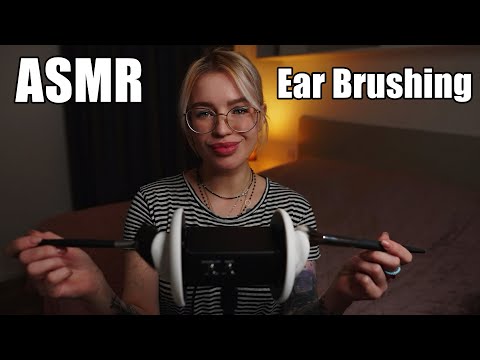 ASMR Brushing You😴🖌️ (Inaudible Whispering, Face and Ear Brushing) | Monna