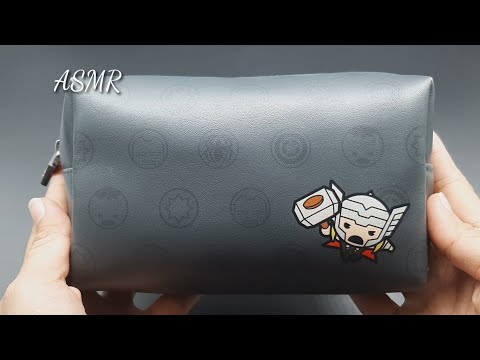 ASMR Open Cosmetic Bag / Tapping & Scratching (NO TALKING)