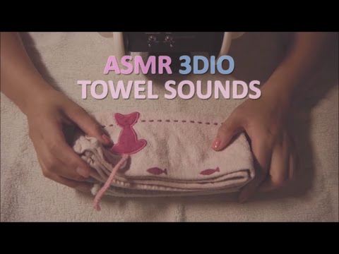 ASMR in English. Towel Folding & Scratching 수건소리 (Whispering)
