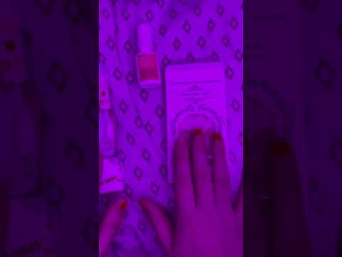 ASMR Doing my Fake Nails for Extreme Tappy Tingles (short)💜