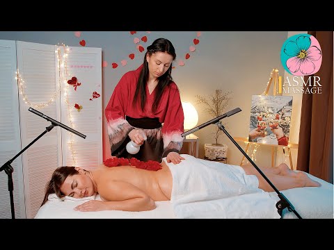 ASMR Romantic Back and Foot Massage by Anna