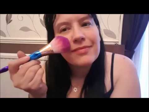 #ASMR Relax with me! Brushing my face .. brushing my hair ..Tapping.. drinking coffee.. etc!